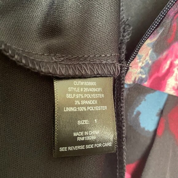 Trixxi V Neck Fit & Flare Floral Pleated Skirt Dress - Picture 13 of 15